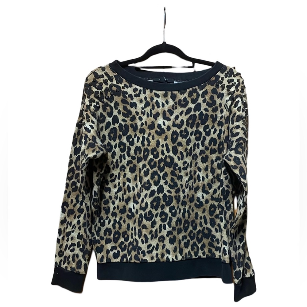 F21 Cheetah Sweatshirt - Tan & Black - Size M